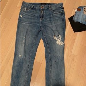 Lucky brand light wash ripped jeans